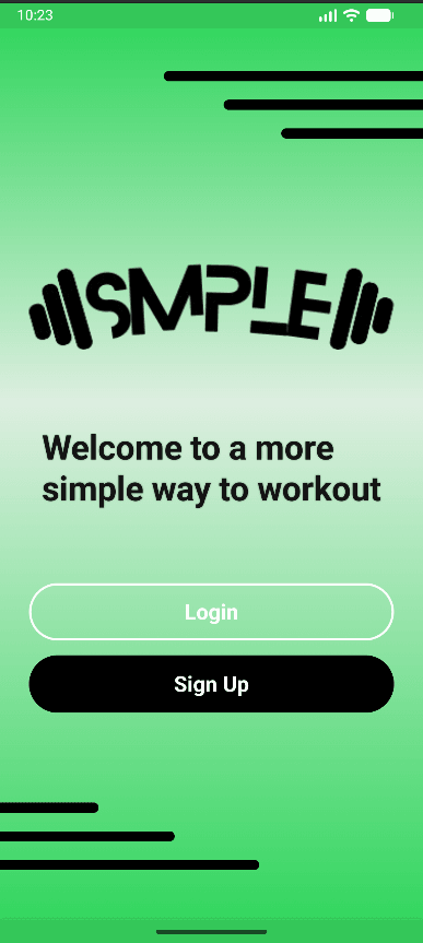 SMPLE landing screen