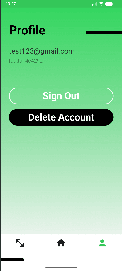 SMPLE profile screen